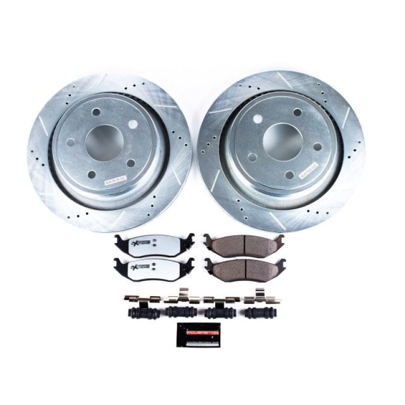 PowerStop — Z36 Truck and SUV Carbon-Fiber Ceramic Brake Pad and Drilled & Slotted Rotor Kit