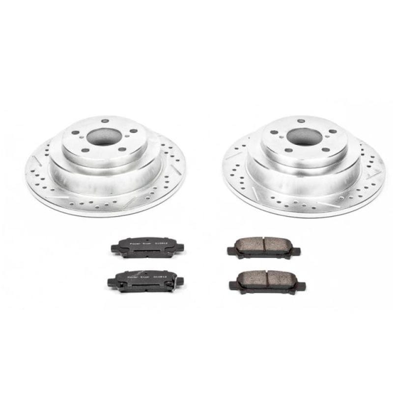 PowerStop — Z23 Daily Driver Carbon-Fiber Ceramic Brake Pad and Drilled & Slotted Rotor Kit