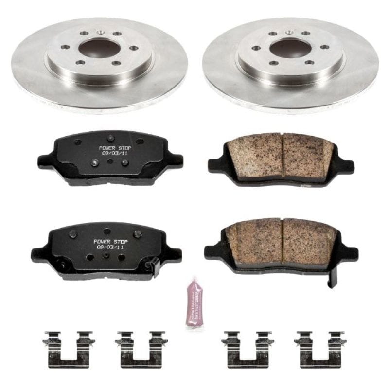PowerStop — OE Stock Replacement Low-Dust Ceramic Brake Pad and Rotor Kit