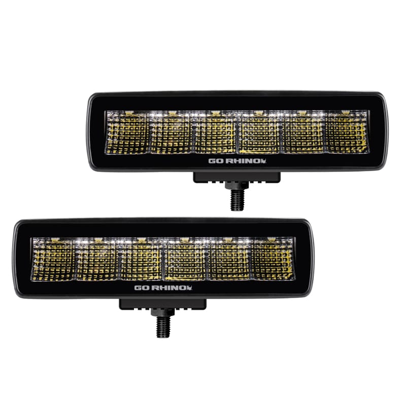 Go Rhino — Blackout Series - SIXLINE 6-LED Flood Lights, Pair