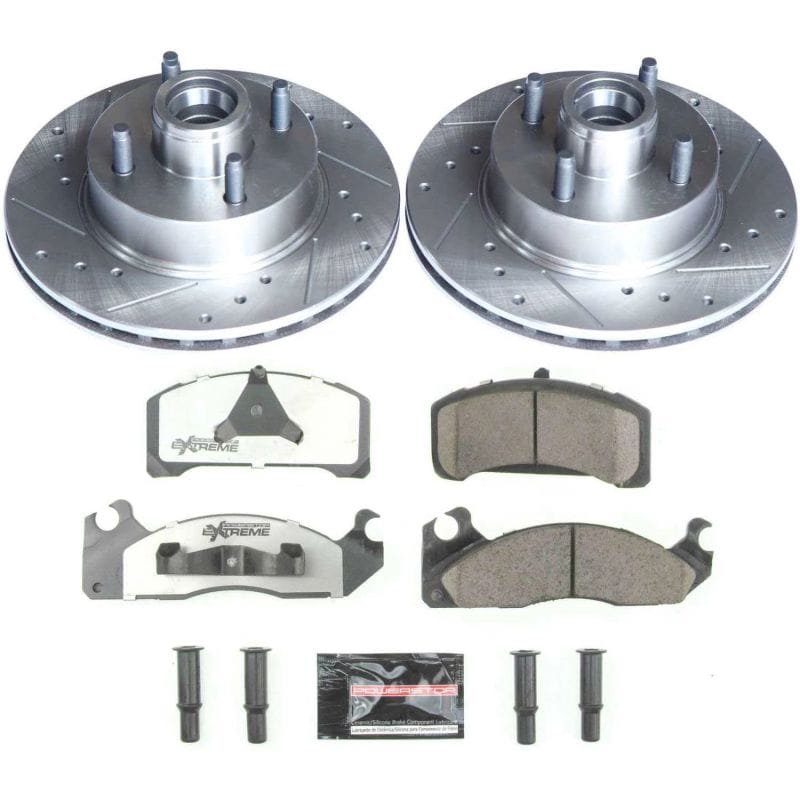 PowerStop — Z26 Street Performance Ceramic Brake Pad and Drilled & Slotted Rotor Kit