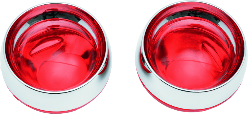 Kuryakyn — Kuryakyn Deep Dish Bezels With Red Lenses