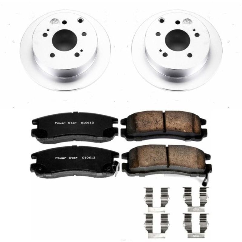 PowerStop — Genuine Geomet Coated Rotor and Low-Dust Ceramic Brake Pad Kit