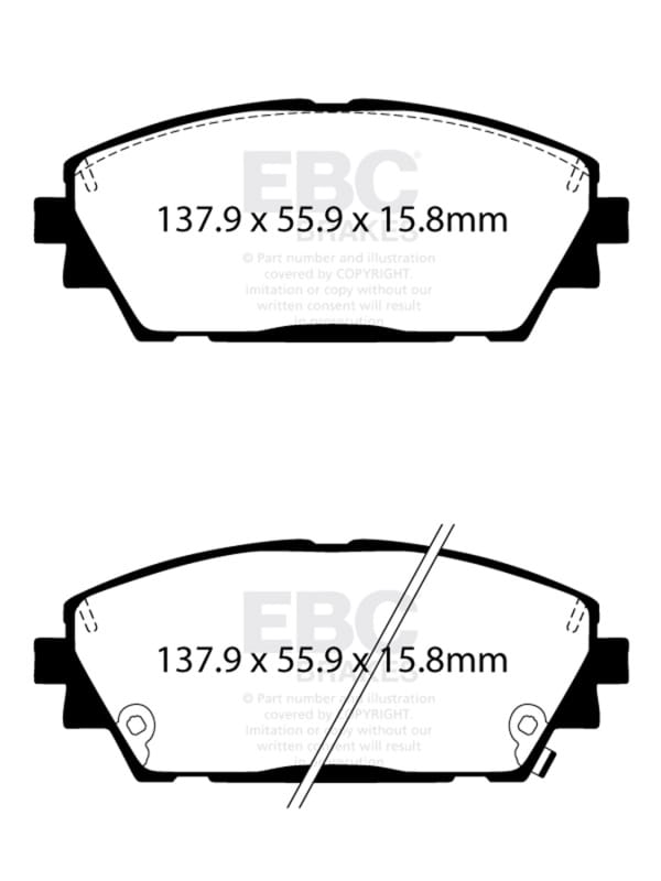 EBC — Redstuff Ceramic Low Dust Brake Pads