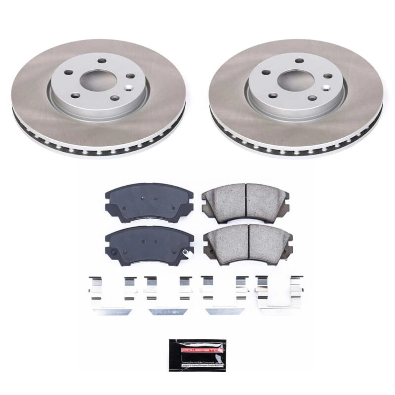PowerStop — Semi-Coated Rotor and Low-Dust Ceramic Brake Pad Kit