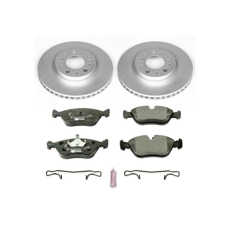 PowerStop — Genuine Geomet Coated Rotors, ECE-R90 Brake Pads + Hardware Kit