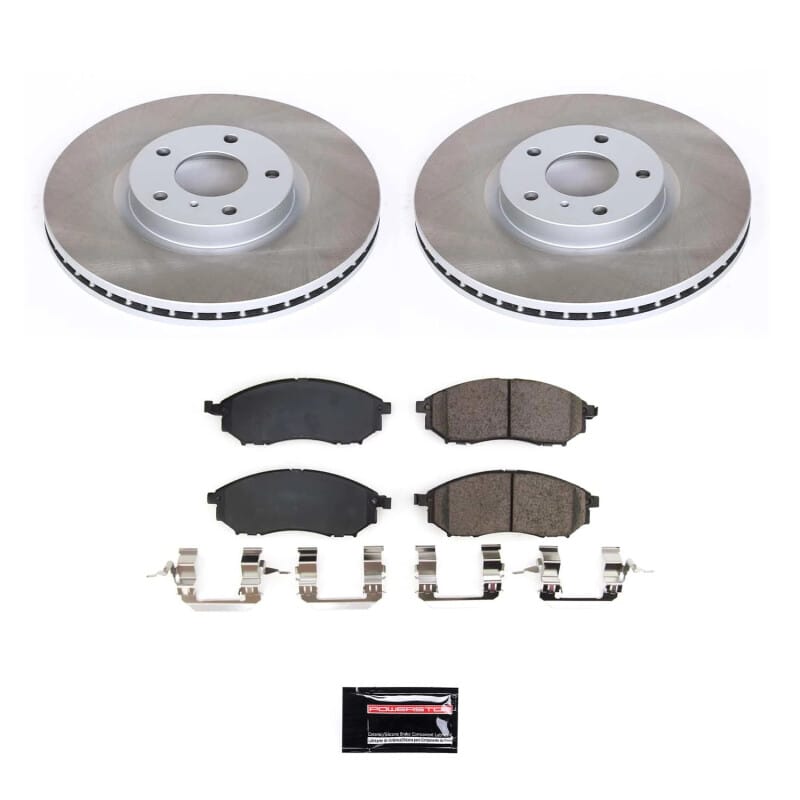 PowerStop — Semi-Coated Rotor and Low-Dust Ceramic Brake Pad Kit