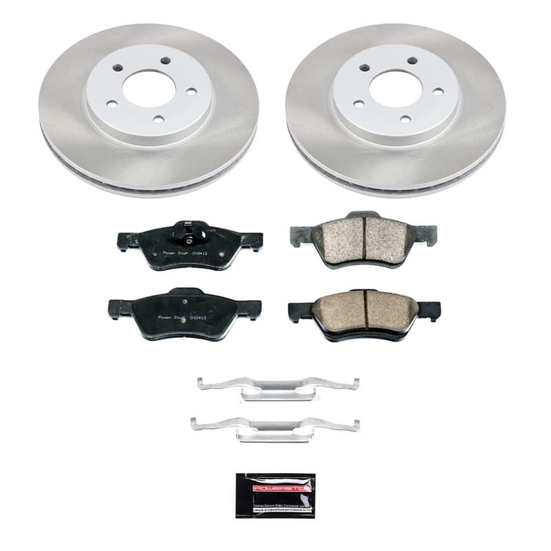 PowerStop — Semi-Coated Rotor and Low-Dust Ceramic Brake Pad Kit