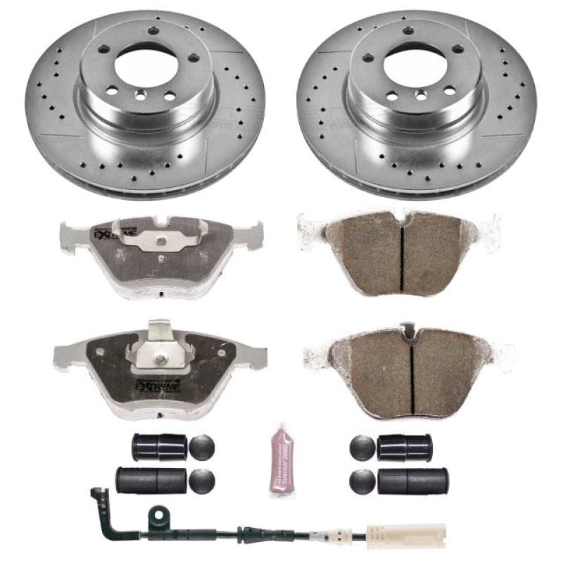 PowerStop — Z26 Street Performance Ceramic Brake Pad and Drilled & Slotted Rotor Kit