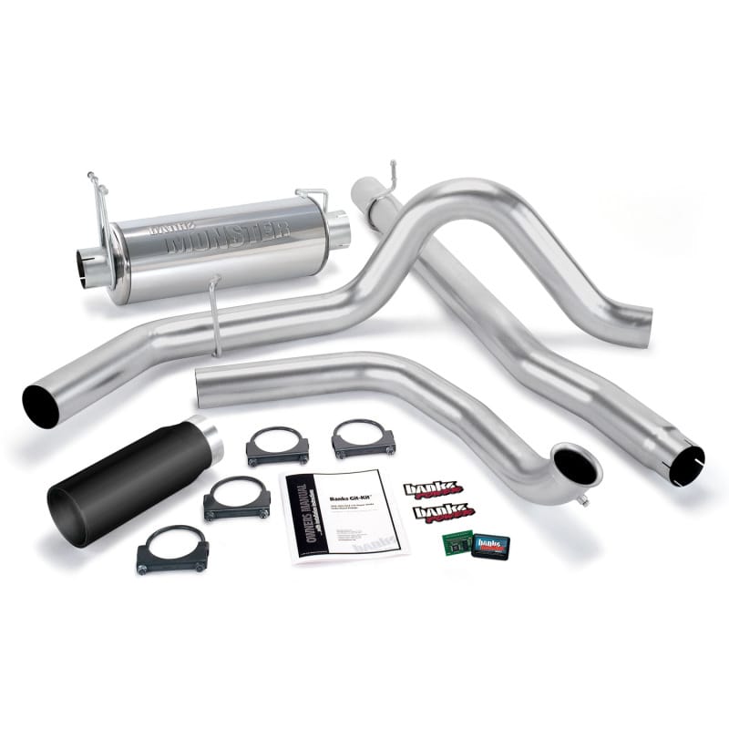 Banks Power — Git-Kit Bundle, Power System with Single Exit Exhaust, Black Tip