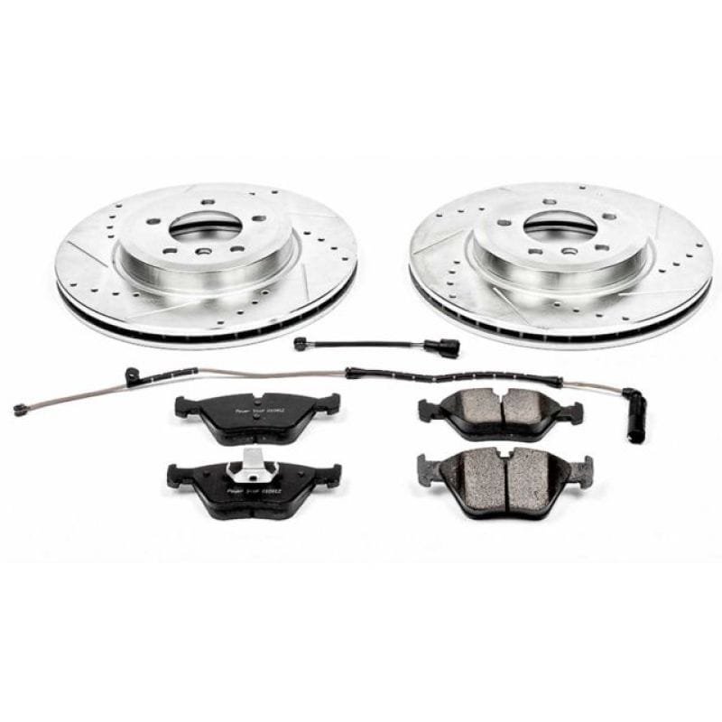 PowerStop — Z23 Daily Driver Carbon-Fiber Ceramic Brake Pad and Drilled & Slotted Rotor Kit