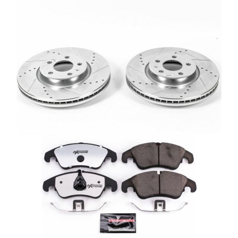 PowerStop — Z26 Street Performance Ceramic Brake Pad and Drilled & Slotted Rotor Kit
