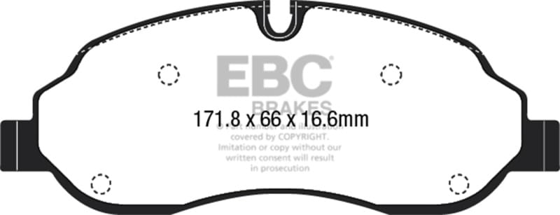 EBC — EBC 15+ Ford Transit 2.2 TD Ultimax2 Front Brake Pads
Disc Brake Pad