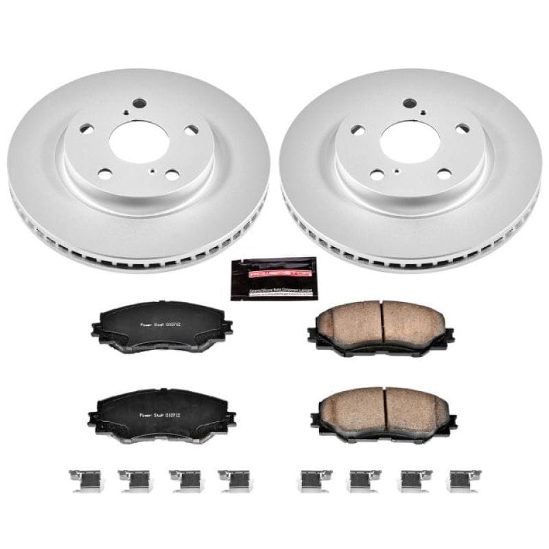 PowerStop — Genuine Geomet Coated Rotor and Low-Dust Ceramic Brake Pad Kit