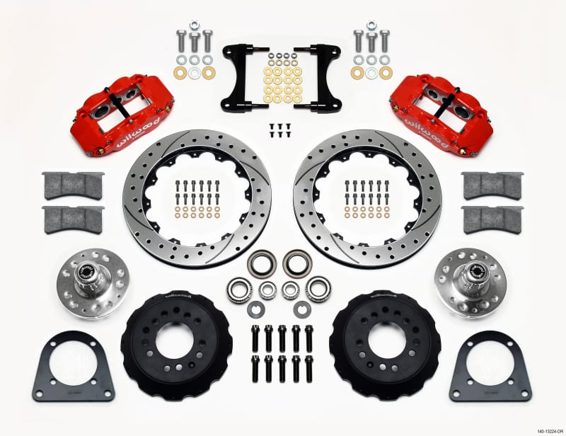 Wilwood — Wilwood Narrow Superlite 6R Front Hub Kit 12.88in Drill Red TCI-IFS 71-78 (Pinto Based)
BRAKE KIT