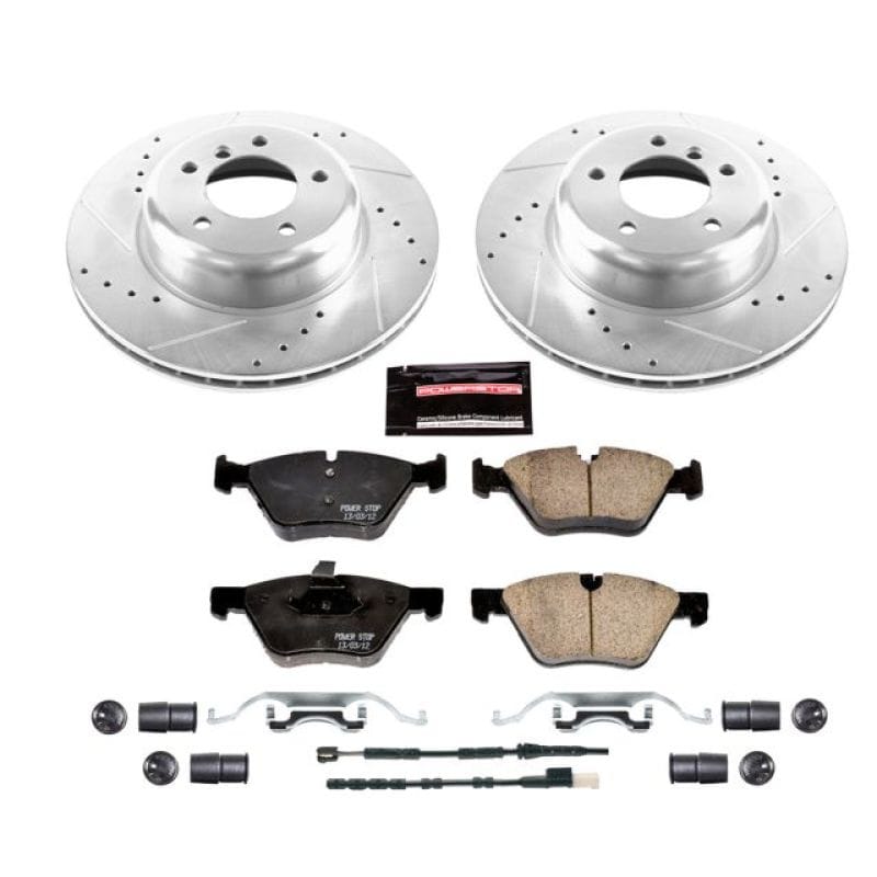 PowerStop — Z23 Daily Driver Carbon-Fiber Ceramic Brake Pad and Drilled & Slotted Rotor Kit
