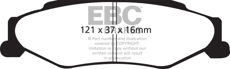 EBC — EBC 03-04 Cadillac XLR 4.6 Yellowstuff Rear Brake Pads
Disc Brake Pad