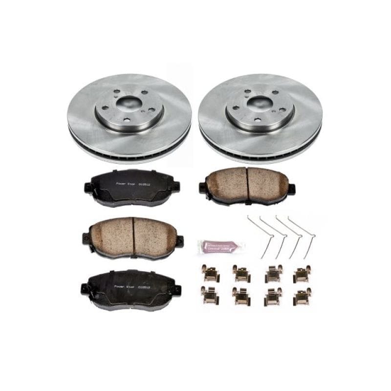 PowerStop — OE Stock Replacement Low-Dust Ceramic Brake Pad and Rotor Kit