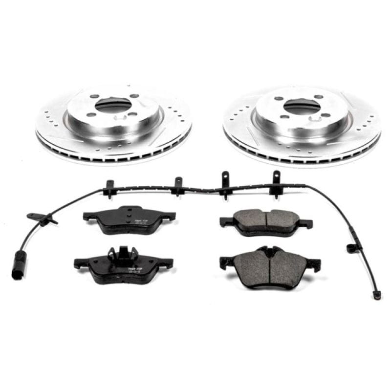 PowerStop — Z23 Daily Driver Carbon-Fiber Ceramic Brake Pad and Drilled & Slotted Rotor Kit