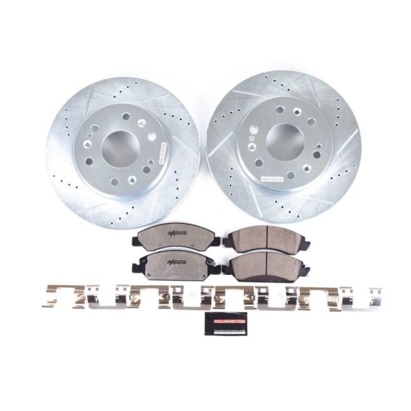 PowerStop — Z36 Truck and SUV Carbon-Fiber Ceramic Brake Pad and Drilled & Slotted Rotor Kit