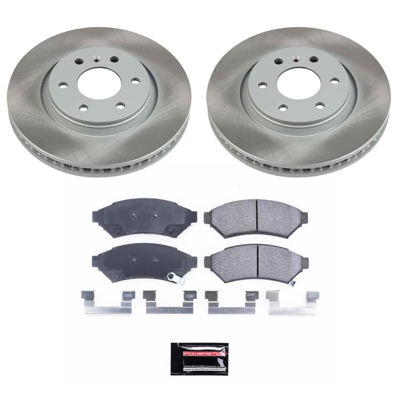 PowerStop — Semi-Coated Rotor and Low-Dust Ceramic Brake Pad Kit