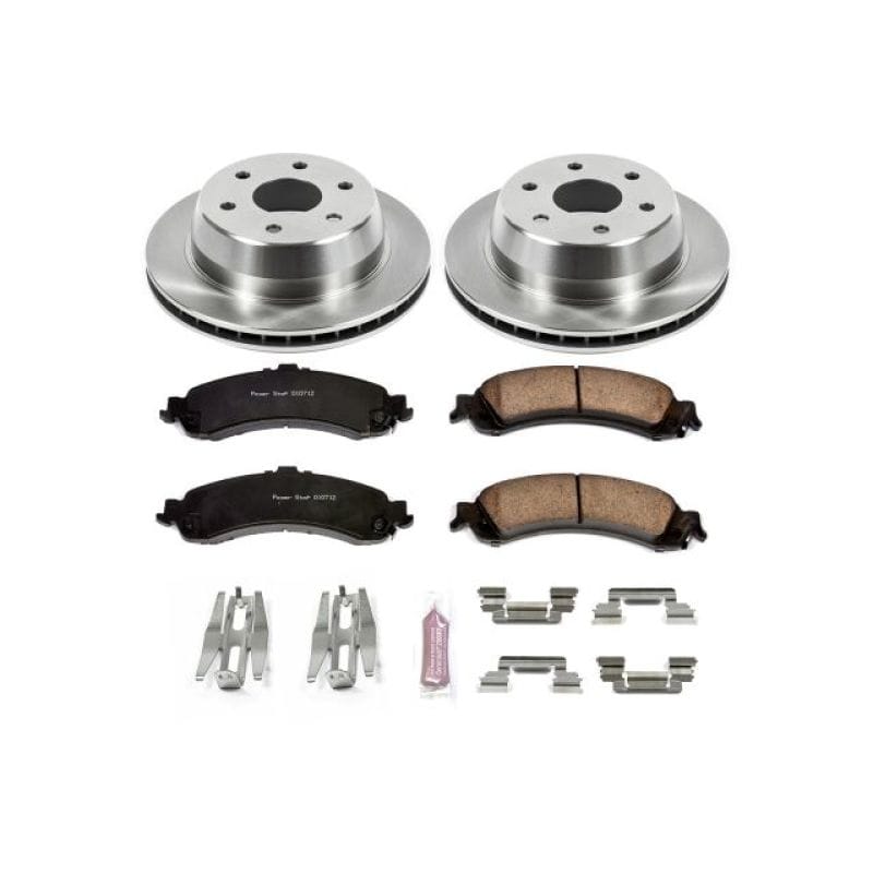 PowerStop — OE Stock Replacement Low-Dust Ceramic Brake Pad and Rotor Kit