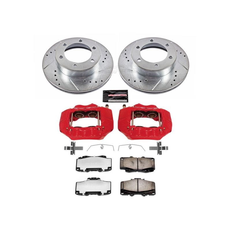 PowerStop — Z36 Truck and SUV Ceramic Brake Pad, Drilled & Slotted Rotor, and Caliper Kit