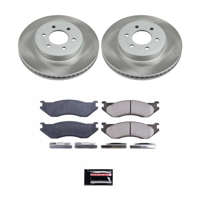 PowerStop — Semi-Coated Rotor and Low-Dust Ceramic Brake Pad Kit