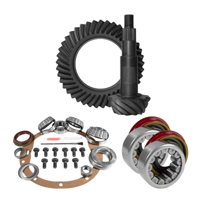 Yukon Gear & Axle — 8.6" GM 4.56 Rear Ring & Pinion, Install Kit, Axle Bearing & Seal