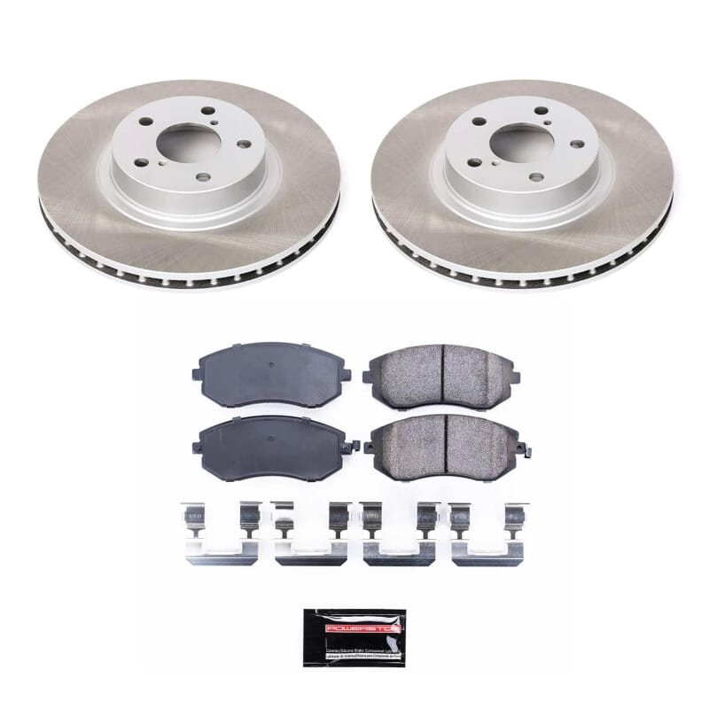 PowerStop — Semi-Coated Rotor and Low-Dust Ceramic Brake Pad Kit