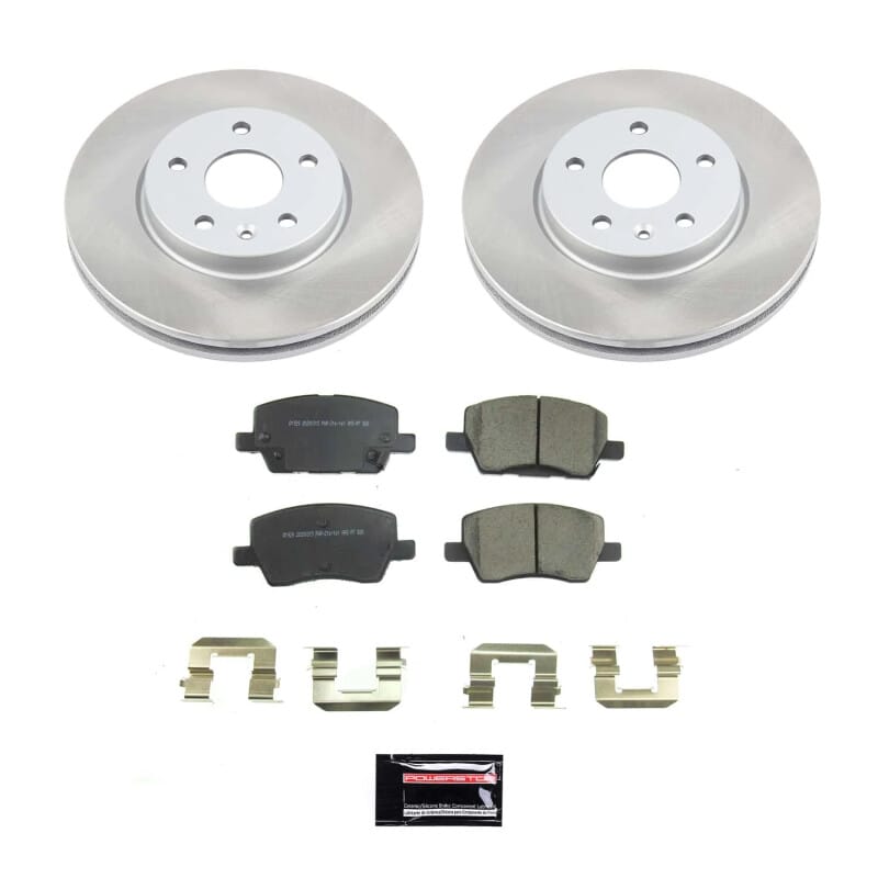 PowerStop — Semi-Coated Rotor and Low-Dust Ceramic Brake Pad Kit