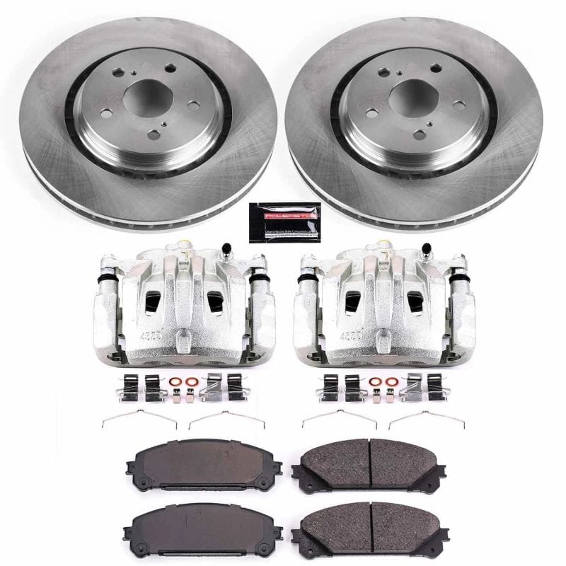PowerStop — OE Stock Replacement Low-Dust Ceramic Brake Pad, Rotor and Caliper Kit
