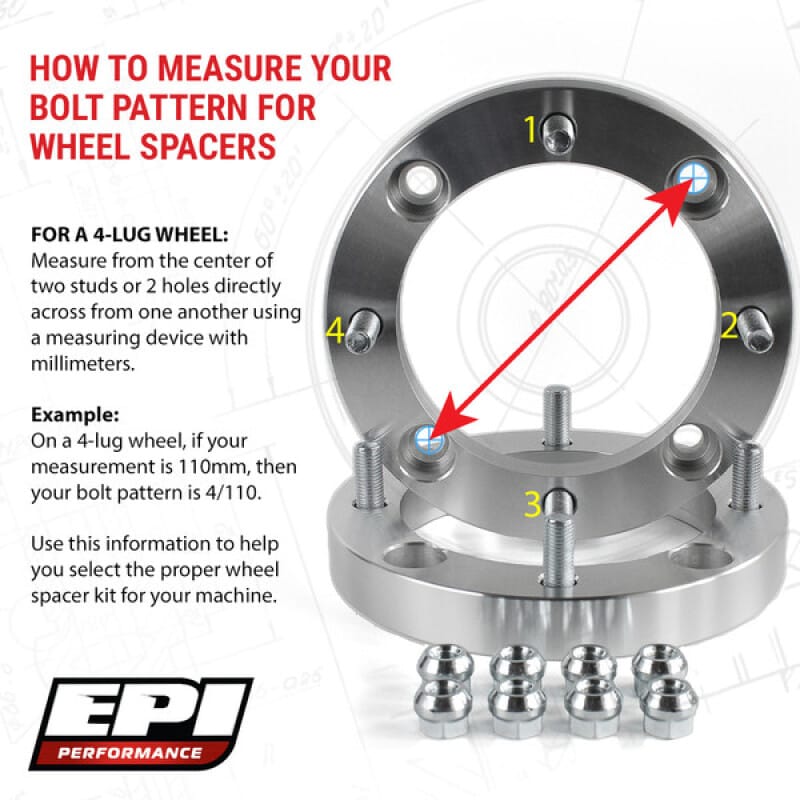 EPI — EPI 4/156 Wheel Spacer 2 in. 12 mm. Stud 1.5 Thread