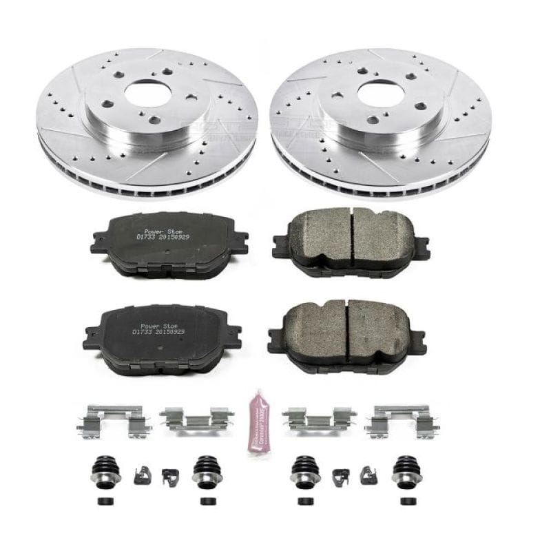 PowerStop — Z23 Daily Driver Carbon-Fiber Ceramic Brake Pad and Drilled & Slotted Rotor Kit