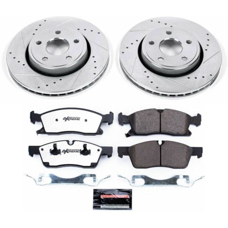 PowerStop — Z36 Truck and SUV Carbon-Fiber Ceramic Brake Pad and Drilled & Slotted Rotor Kit