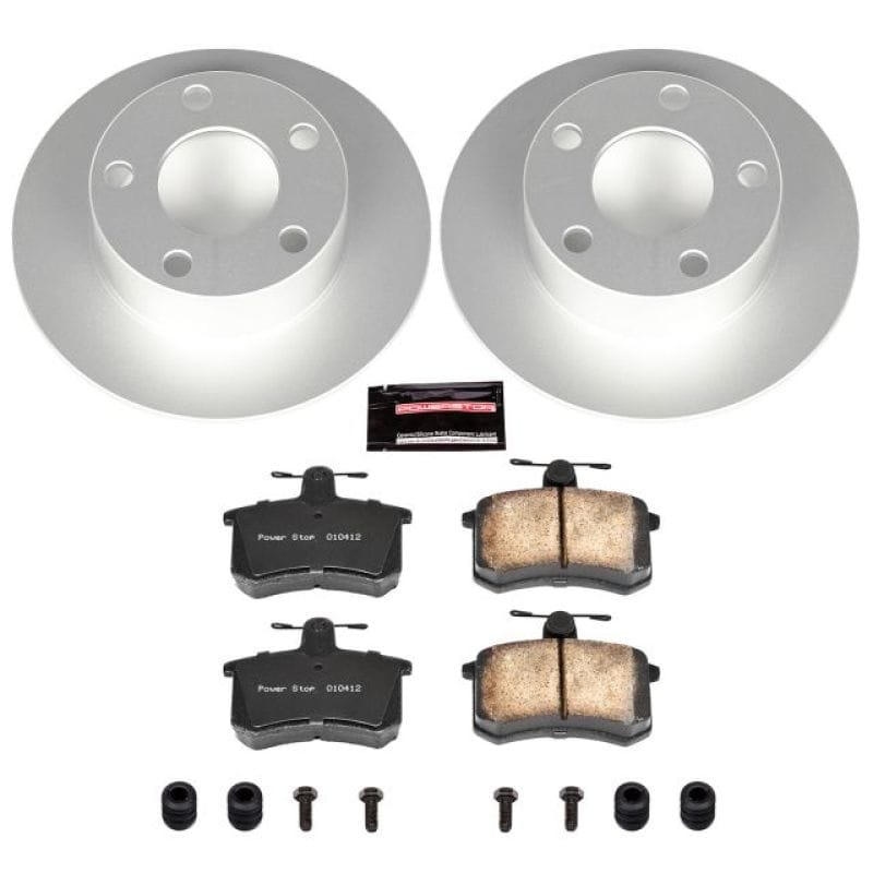 PowerStop — Genuine Geomet Coated Rotor and Carbon-Fiber Ceramic Brake Pad Kit