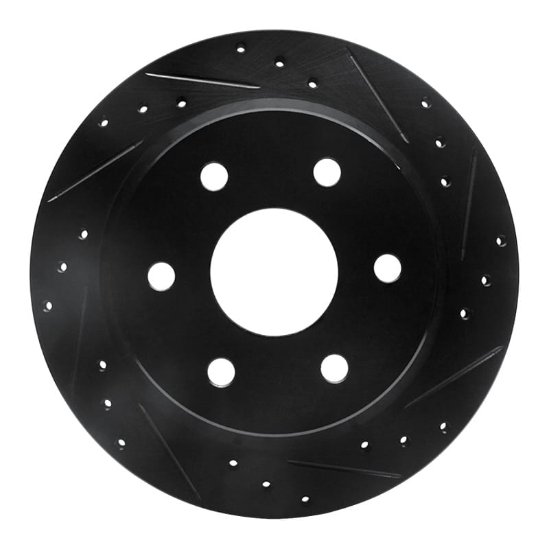 R1 Concepts — R1 Concepts Brake Rotor Drilled and Slotted Black