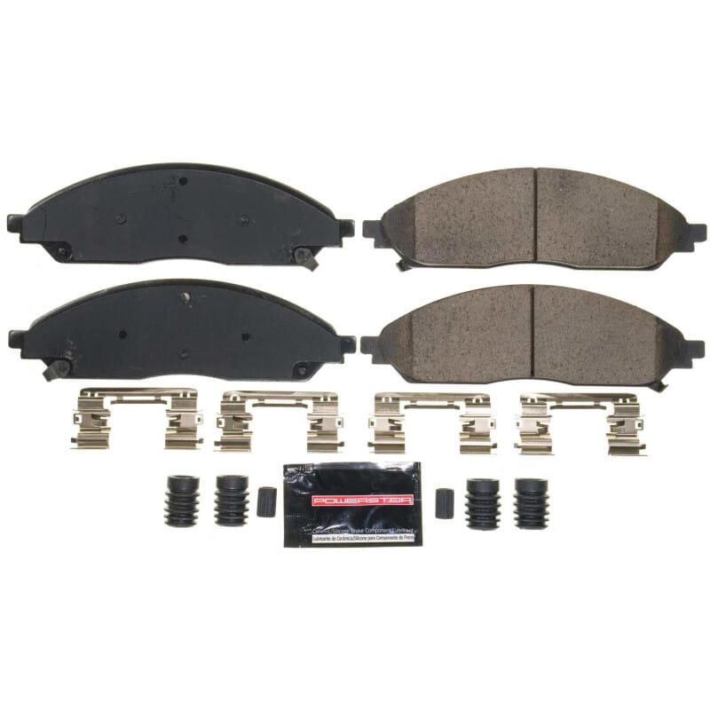 PowerStop — PowerStop - Z23 Daily Driver Carbon-Fiber Ceramic Brake Pads with Hardware Kit