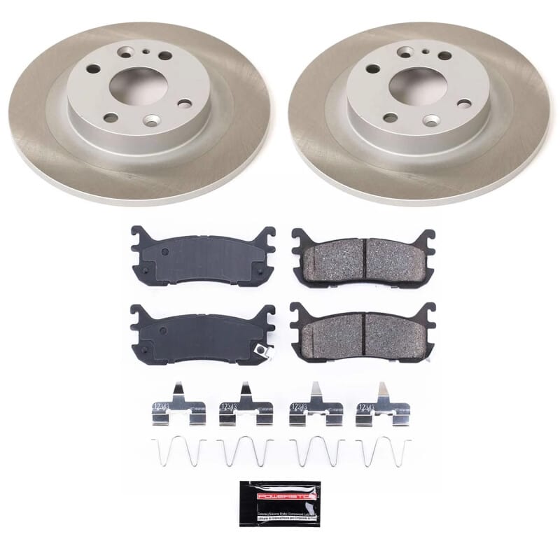 PowerStop — Semi-Coated Rotor and Low-Dust Ceramic Brake Pad Kit