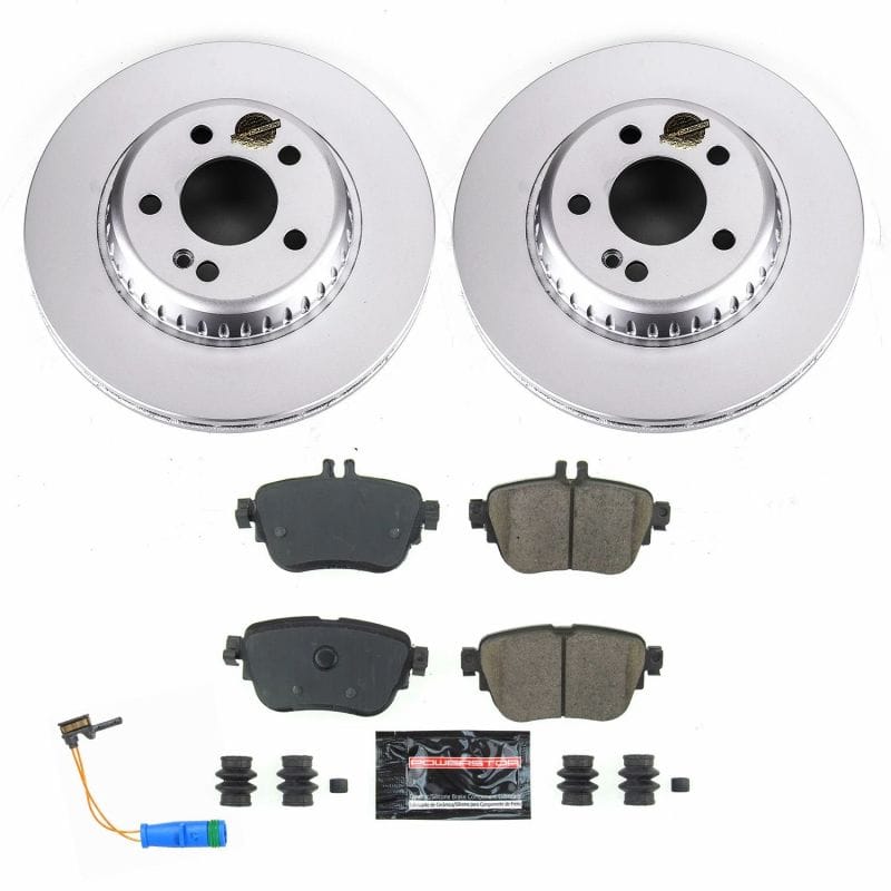 PowerStop — Genuine Geomet Coated Rotor and Carbon-Fiber Ceramic Brake Pad Kit