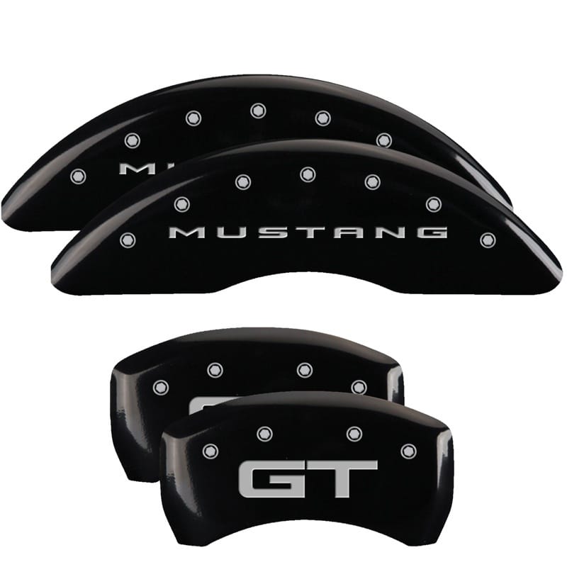 MGP — Set of 4 caliper covers, Engraved Front: 2015/Mustang - Engraved Rear: 2015/GT, 
