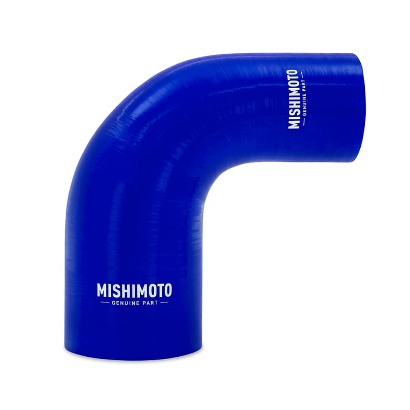 Mishimoto — Mishimoto 90-Degree Silicone Transition Coupler, 2.50-in to 4.00-in, Blue