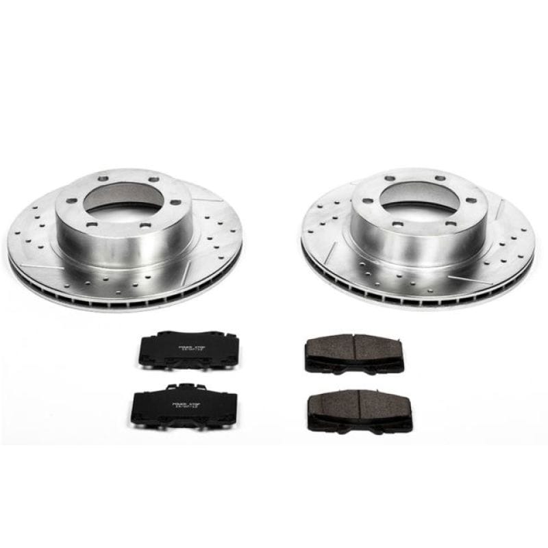 PowerStop — Z23 Daily Driver Carbon-Fiber Ceramic Brake Pad and Drilled & Slotted Rotor Kit
