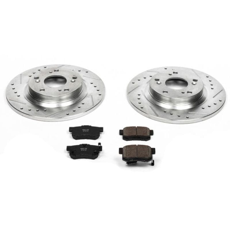 PowerStop — Z23 Daily Driver Carbon-Fiber Ceramic Brake Pad and Drilled & Slotted Rotor Kit