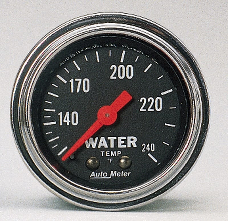 AutoMeter — GAUGE, WATER TEMP, 2 1/16", 120-240?F, MECHANICAL, TRADITIONAL CHROME