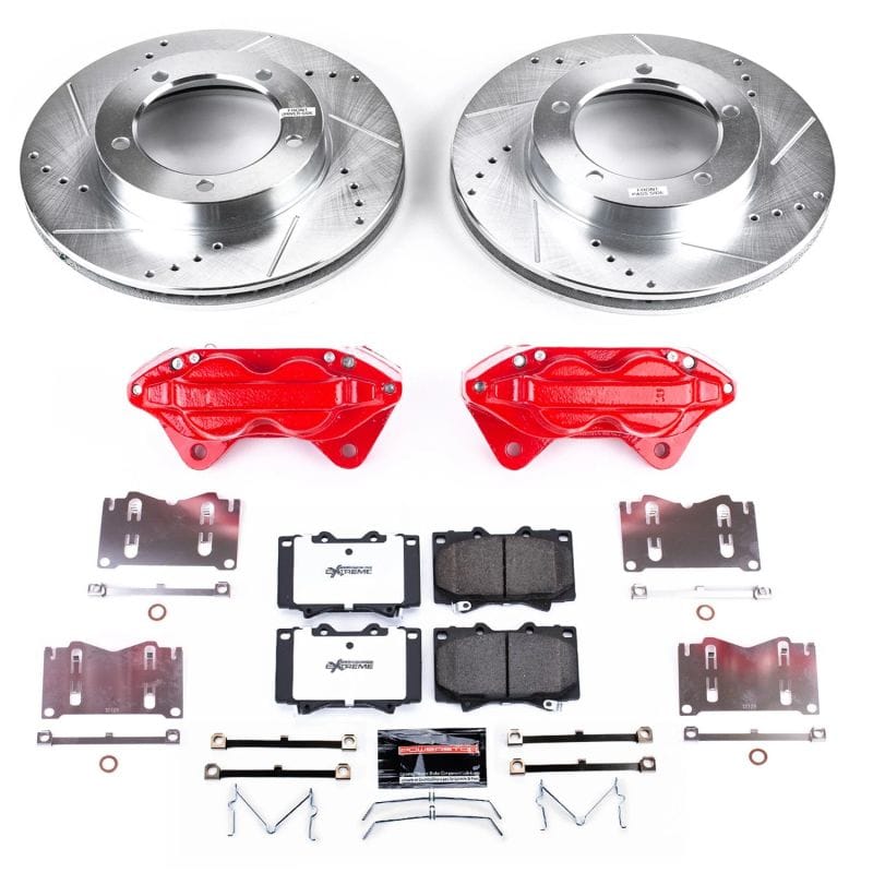 PowerStop — Z36 Truck and SUV Ceramic Brake Pad, Drilled & Slotted Rotor, and Caliper Kit