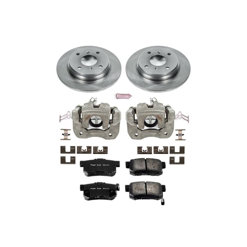 PowerStop — OE Stock Replacement Low-Dust Ceramic Brake Pad, Rotor and Caliper Kit