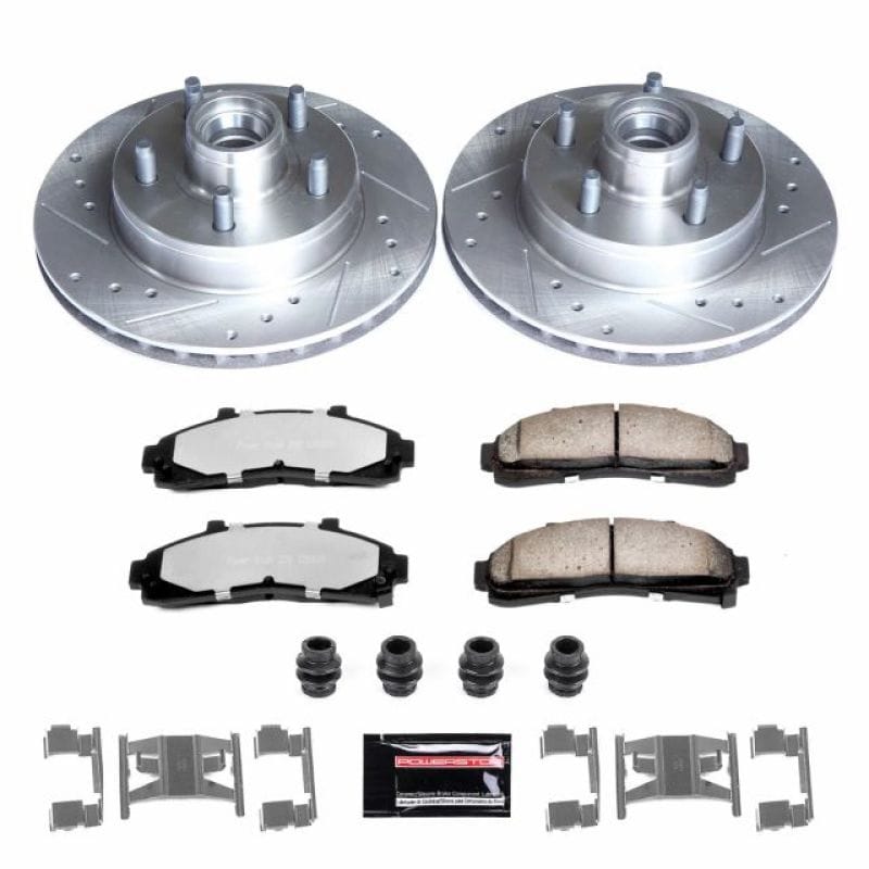 PowerStop — Z36 Truck and SUV Carbon-Fiber Ceramic Brake Pad and Drilled & Slotted Rotor Kit
