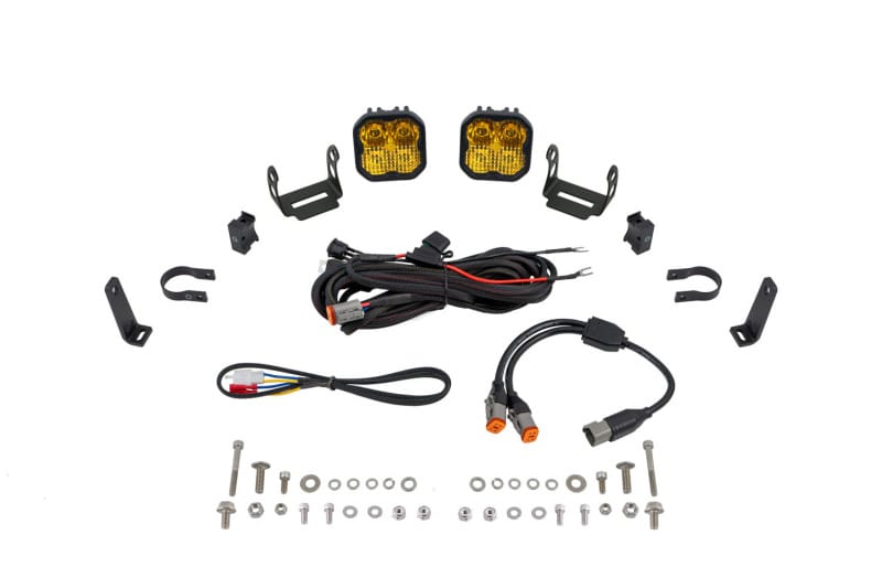 Diode Dynamics — Diode Dynamics SS3 LED Bumper 1 1/2 In Roll Bar Kit Sport - Yellow Combo (Pair)