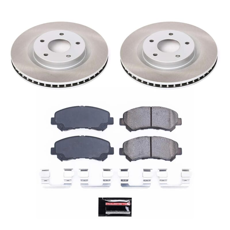 PowerStop — Semi-Coated Rotor and Low-Dust Ceramic Brake Pad Kit
